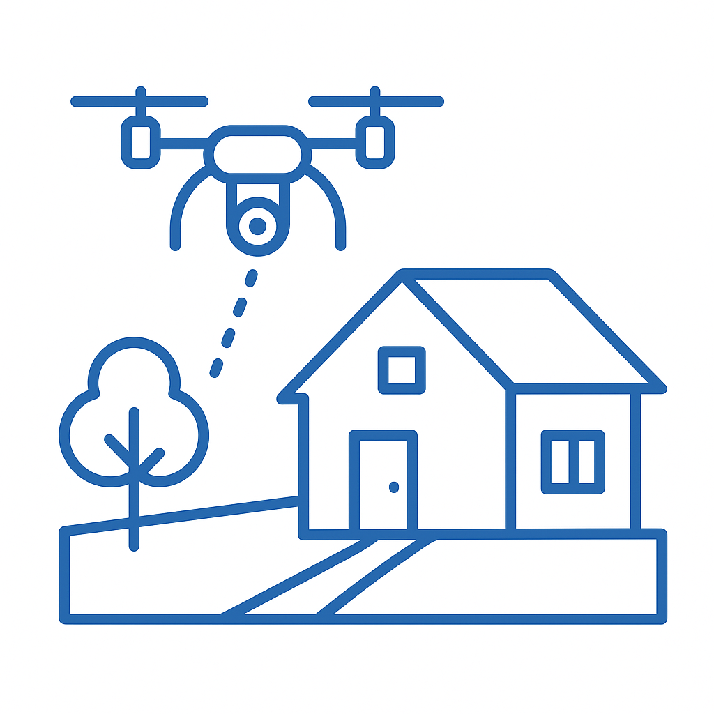 Aerial view of a Colorado property